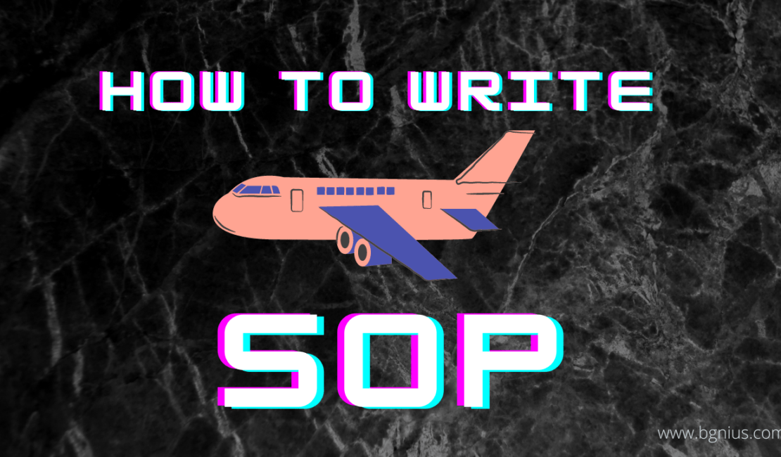 how to write sop