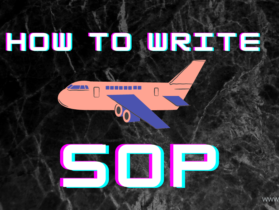 how to write sop