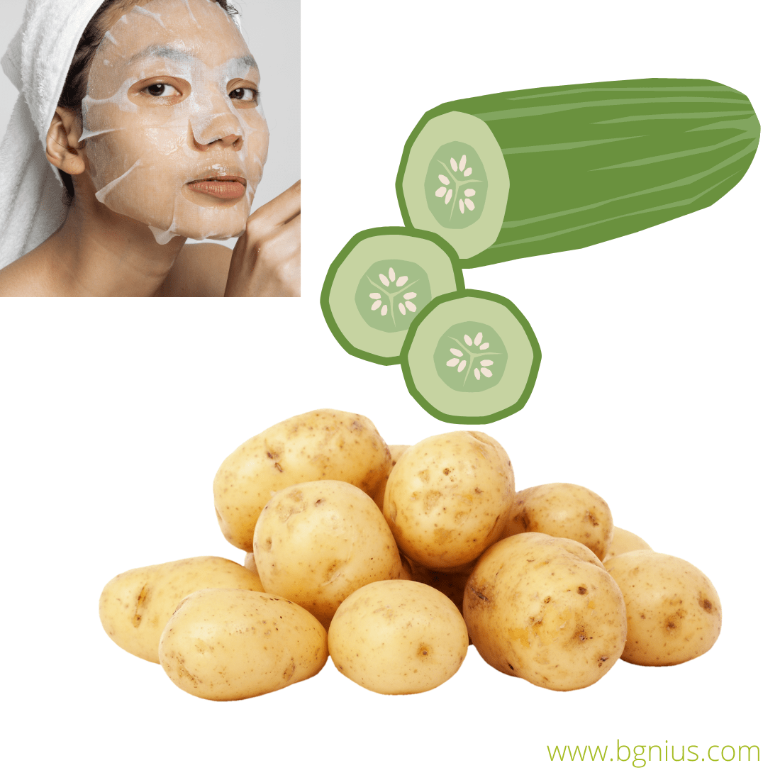 Cucumber and Potato Face Mask