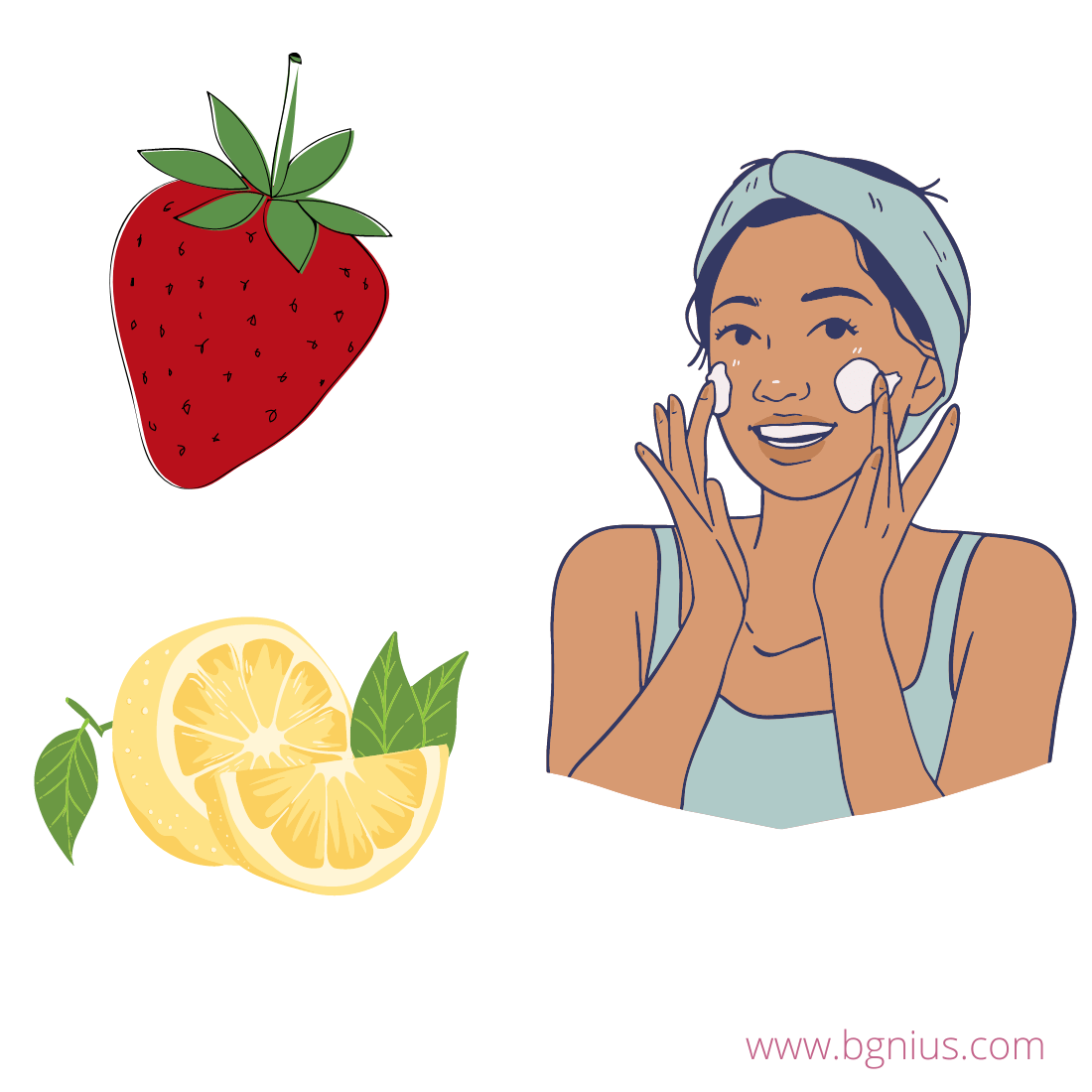 Strawberry, Lemon, and Yoghurt Face Mask